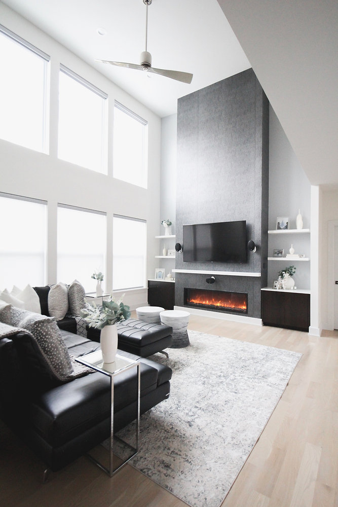 Two Story Living Room TV Wall Ideas for a Bold Look