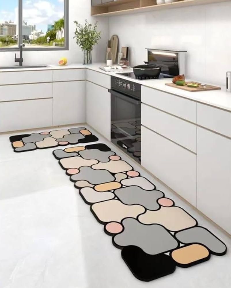 L-Shaped Kitchen Rugs for Corner Layouts