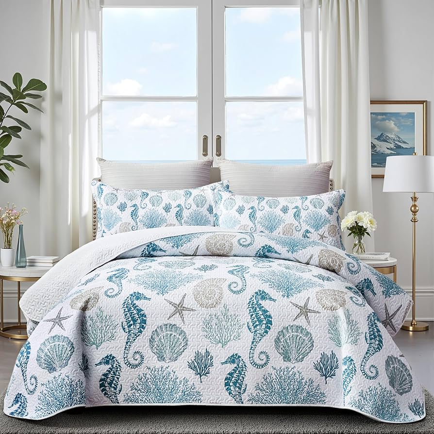Coastal Queen Comforter Sets for a Relaxing Space
