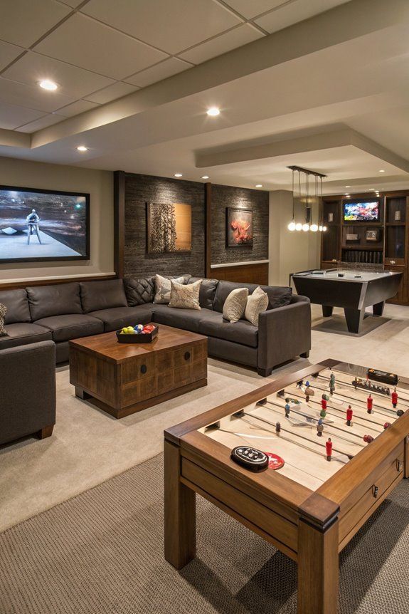 Basement Game Room Remodeling Ideas for Teens and Familie