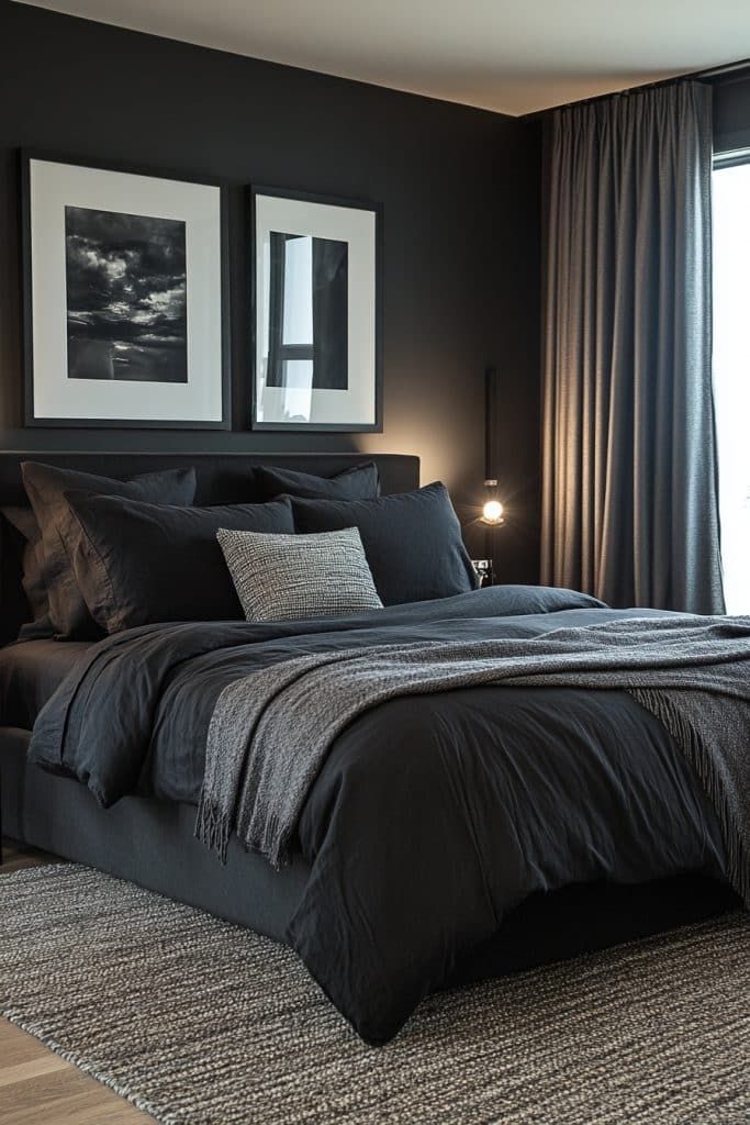 Bold Black and Gray Bedroom Inspiration