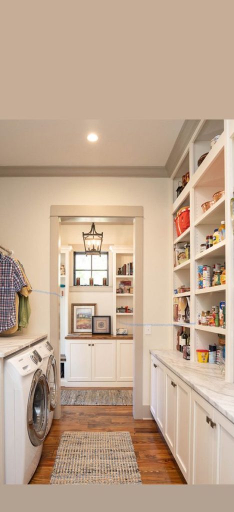 Butler’s Pantry Paired With a Laundry Room