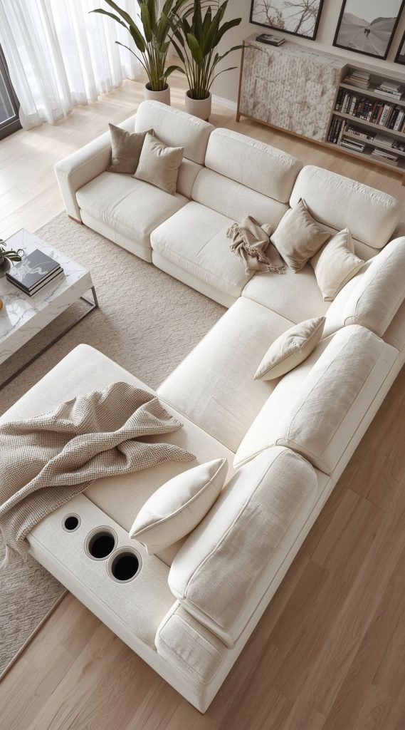 Contemporary L shape sectional sofa layouts