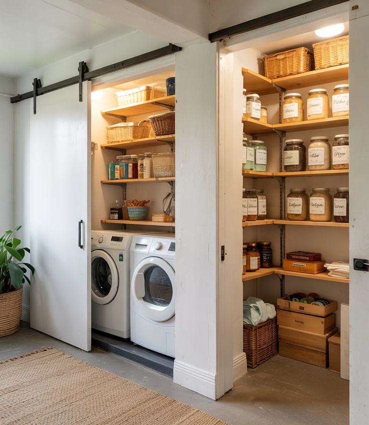 Corner Pantry Ideas for Laundry Rooms
