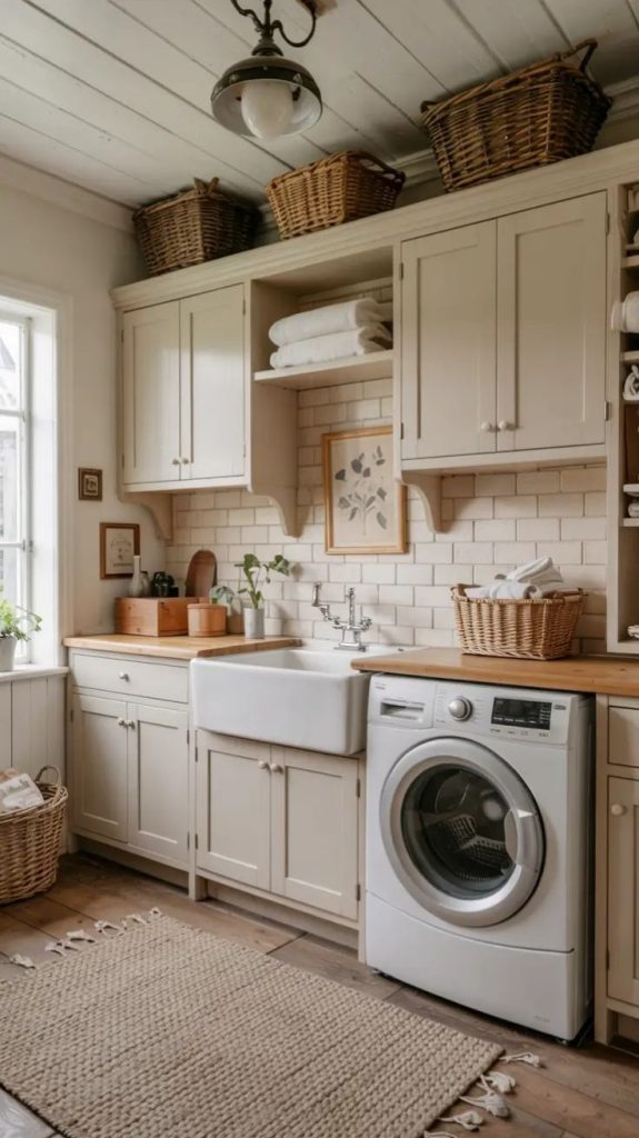  Cozy French Country Laundry Room Design Ideas