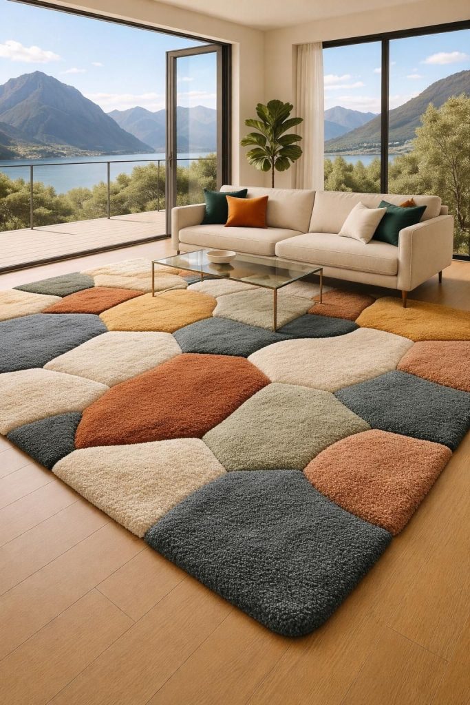 Creative Living Room Rug Ideas with Modern Carpets