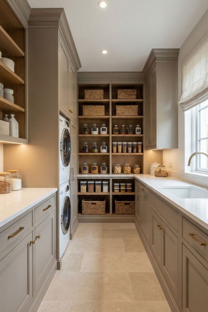 Farmhouse Style Pantry and Laundry Room Ideas