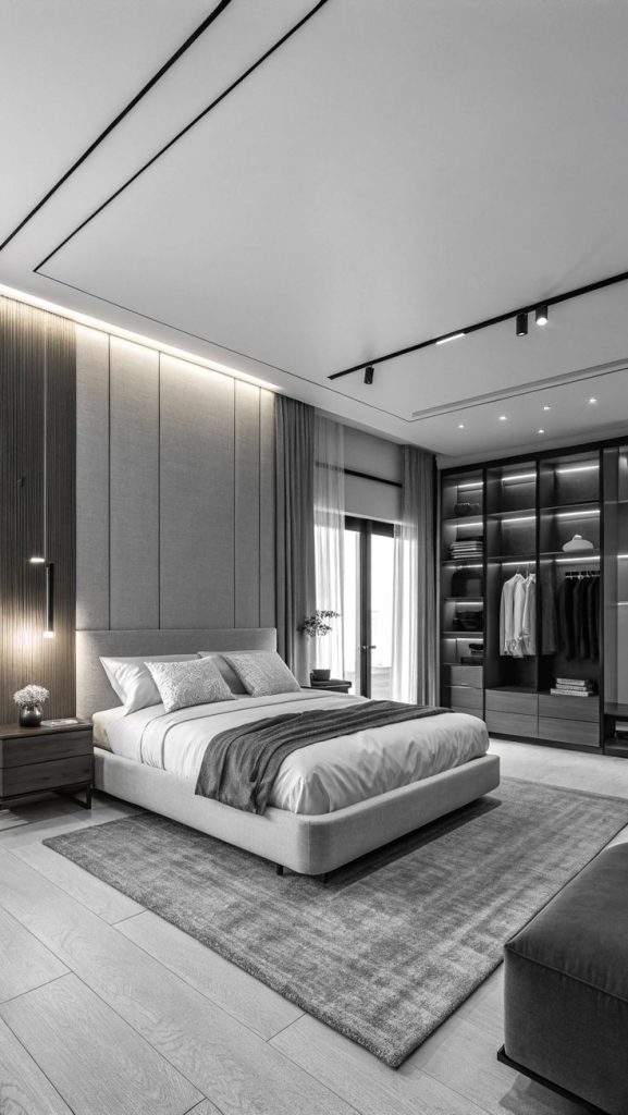 Gray Bedroom Designs With Bright Color Touches