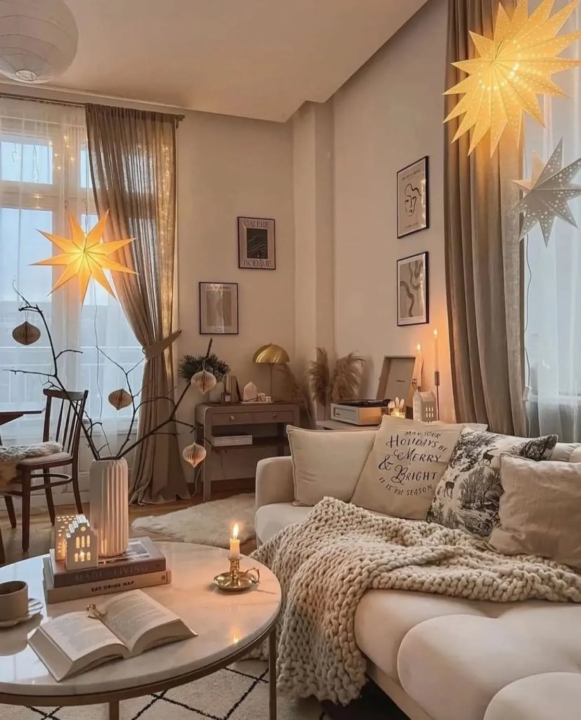 Warm and Simple Small Apartment Living Room Ideas
