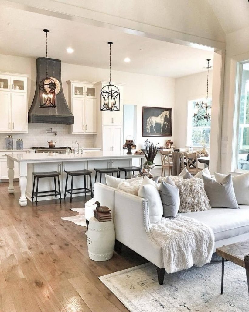 Kitchen Ideas for Open Living Rooms That Feel Light and Calm