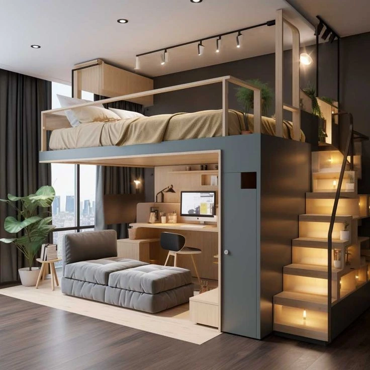 Loft bed ideas for modern vertical living