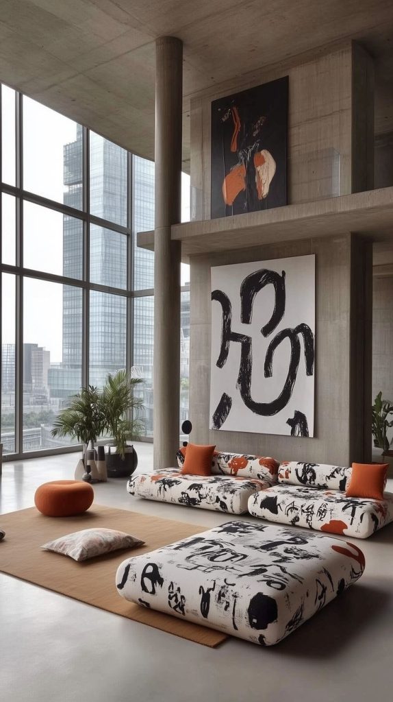 Luxury sofa interiors inspired by global styles