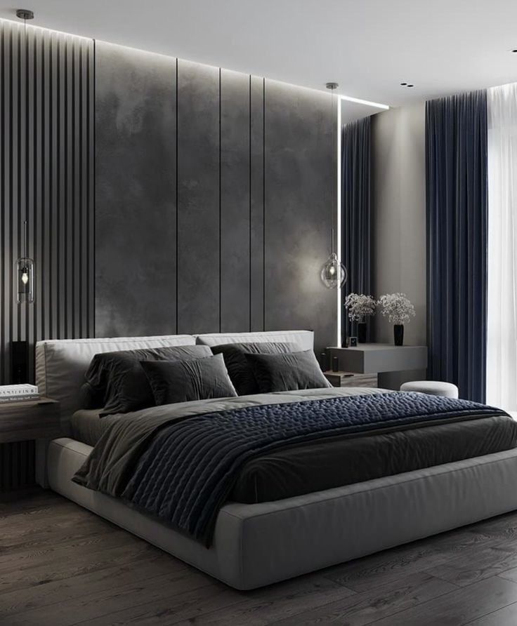 Masculine Gray Bedroom Ideas for Men