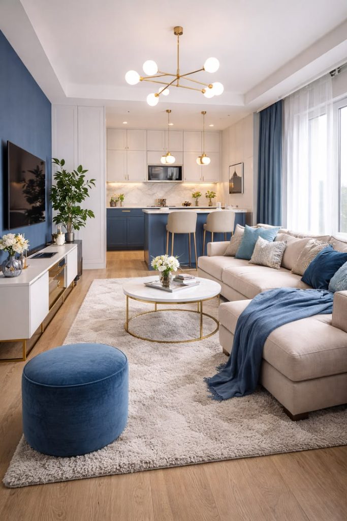 Matching Rugs Between Living Rooms and Dining Areas