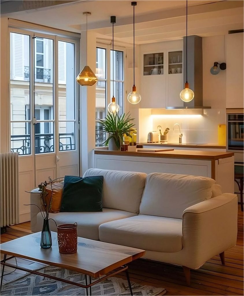 Open Kitchen and Living Room Ideas Made for Apartments