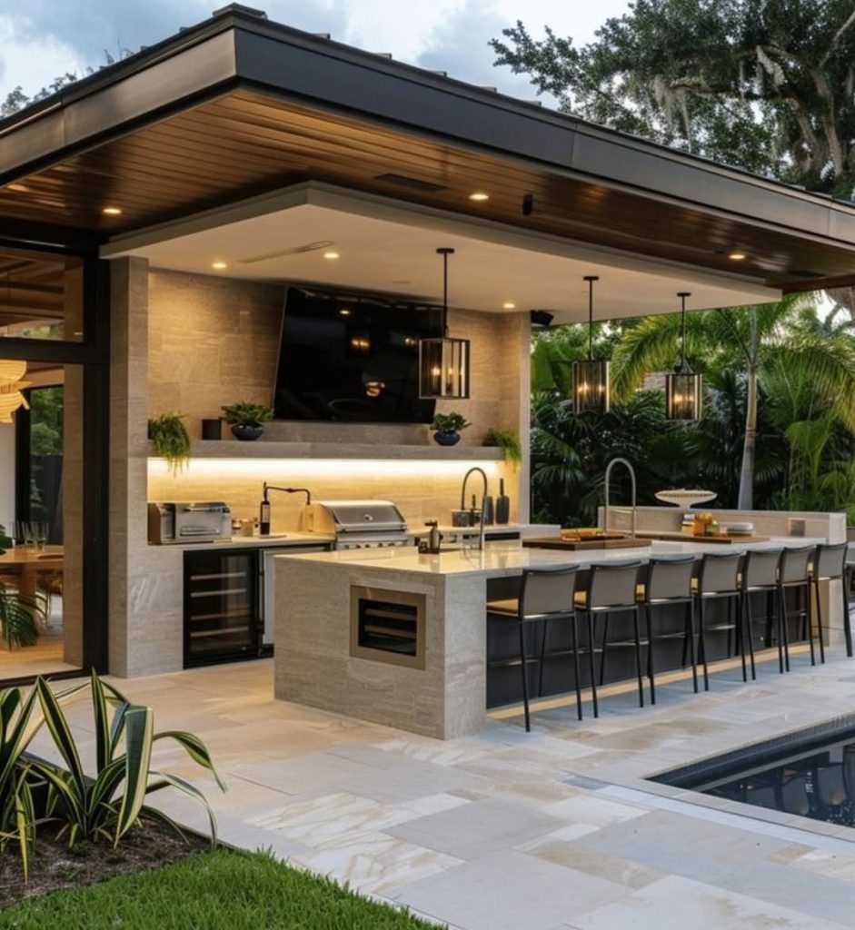 Outdoor Kitchen Cabinets Ideas for Patios and Gardens