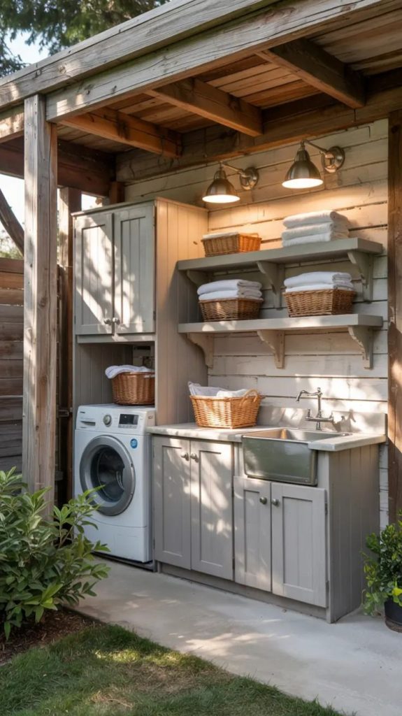 Rustic Style Laundry Room Makeover Ideas