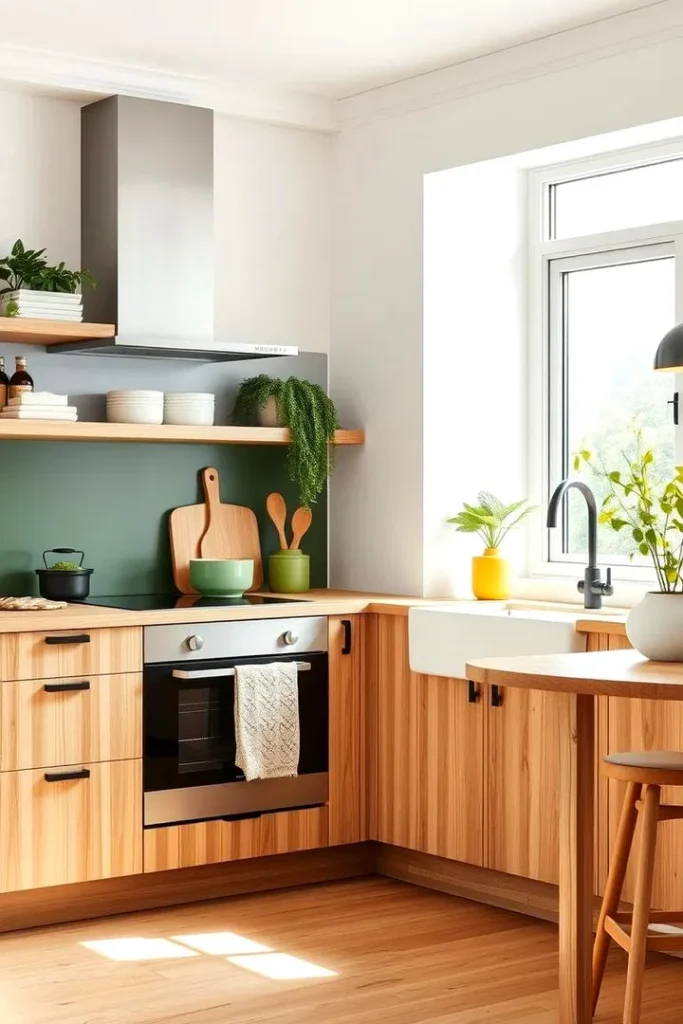 Yellow and Oak Kitchen Styling Ideas
