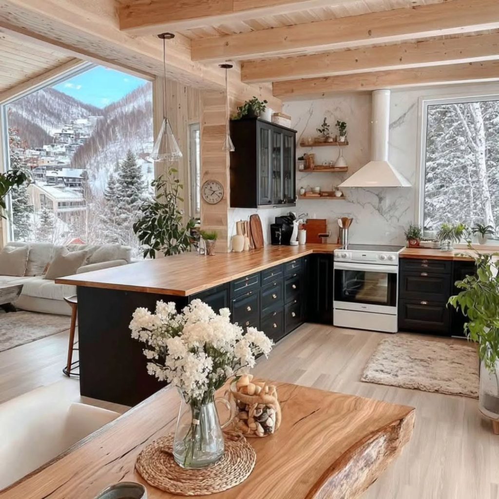 Scandinavian Style for Open Kitchen-Living Rooms
