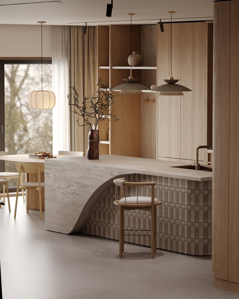 Semi-Open Kitchen Living Rooms That Balance Privacy and Flow