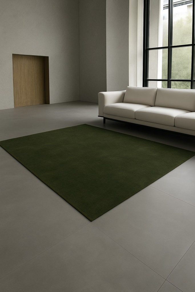 Solid Area Rugs for Simple and Modern Living Rooms