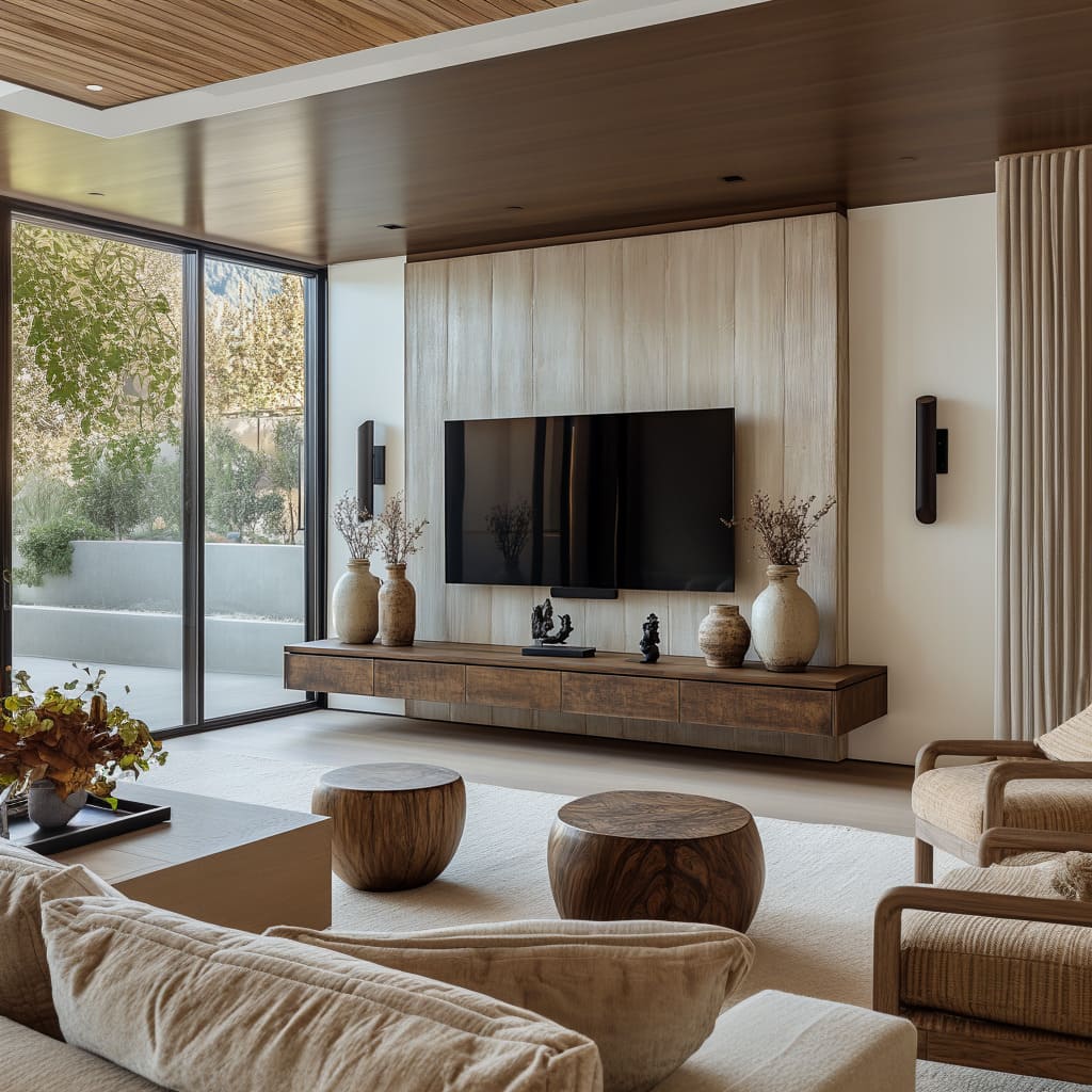 Minimalist TV Wall Designs with Clean and Calm Lines