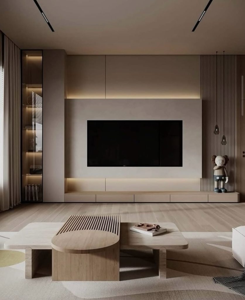 Mounted TVs with Media Consoles for Clean Design