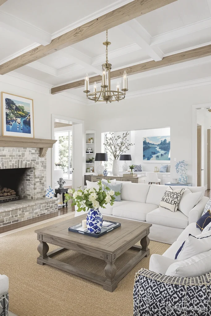 Coastal TV Wall Ideas with a Calm and Airy Style