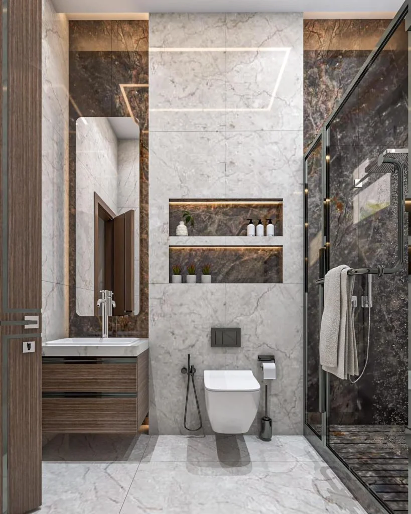 Clean and Simple Basement Bathroom Designs
