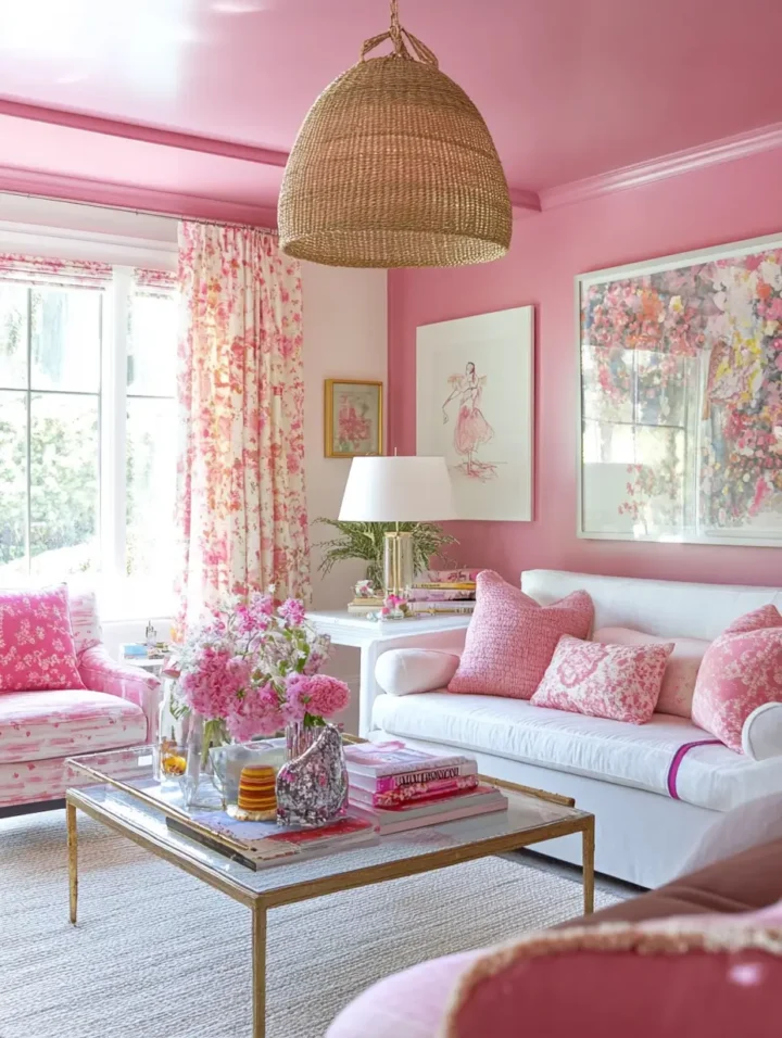 Pink Small Apartment Living Room Ideas for Soft and Stylish Interiors