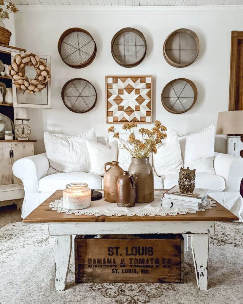 Rustic living room redesign ideas using natural textures