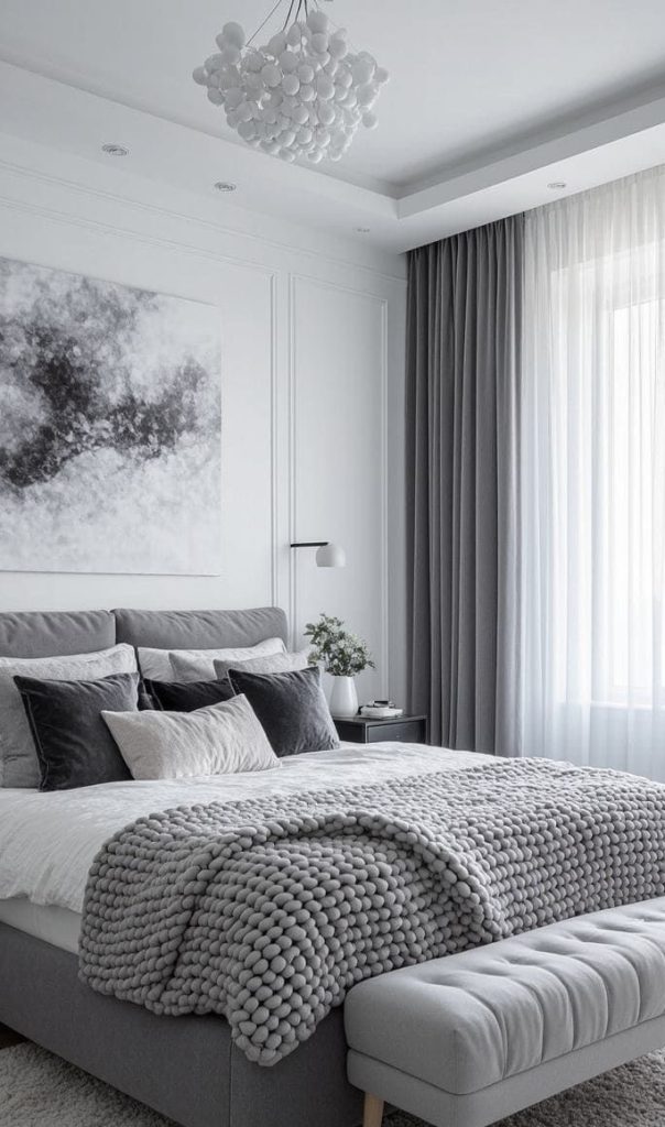 White and Gray Bedroom Inspiration