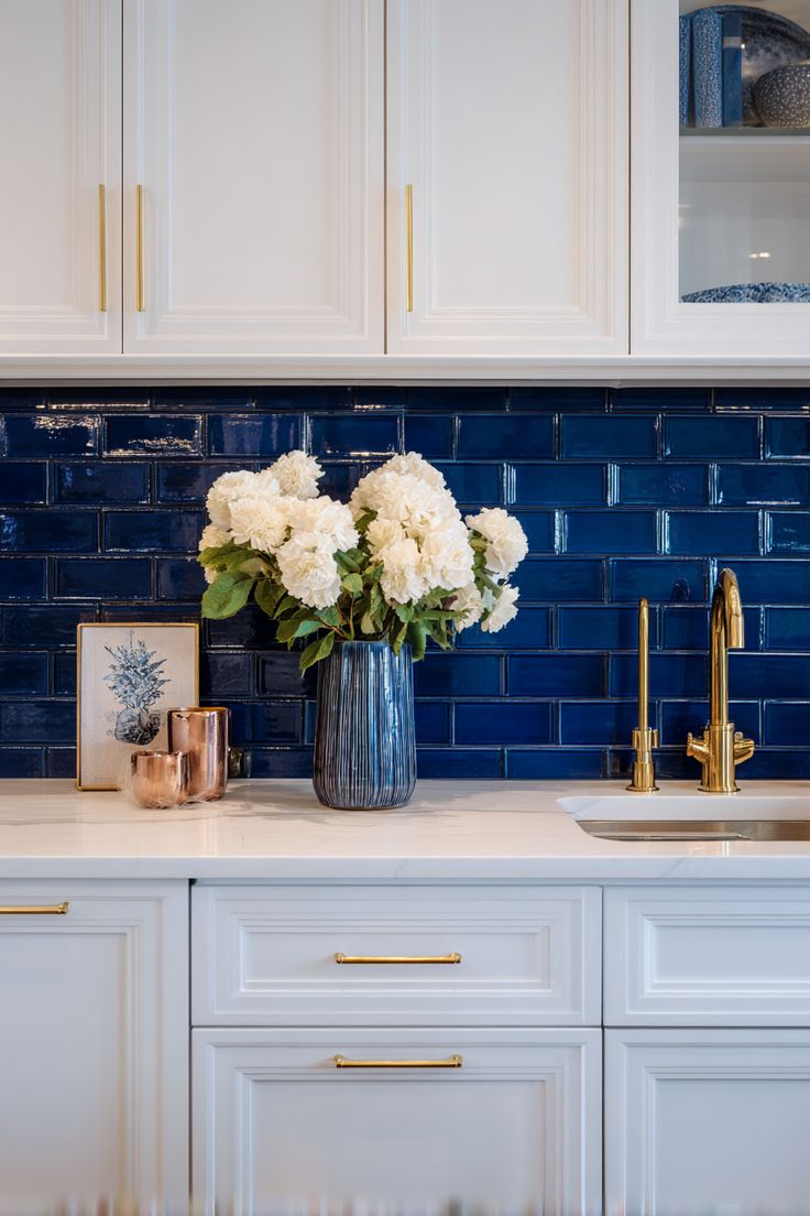  Blue Kitchen Backsplash Design Ideas