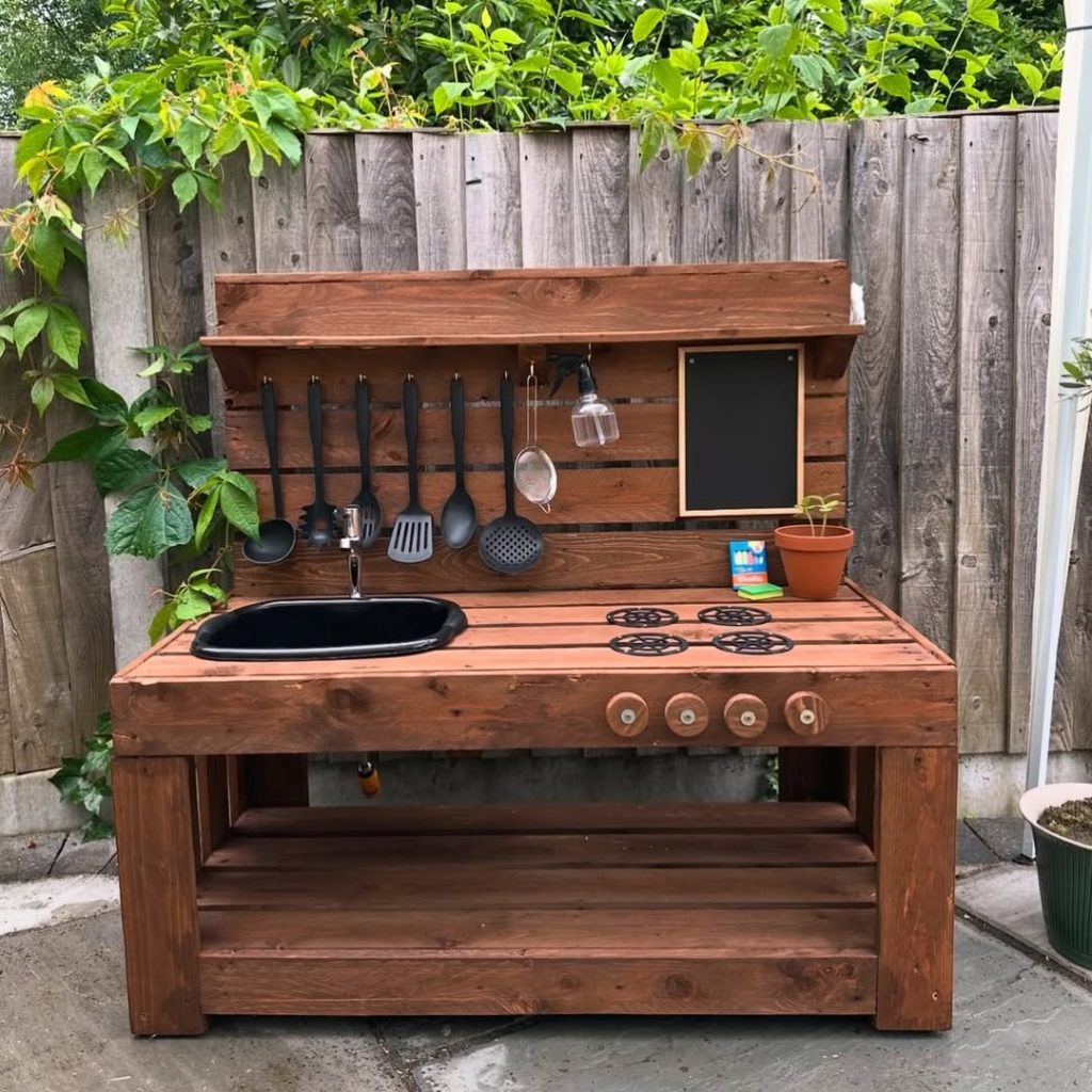 Mud Kitchen Setup