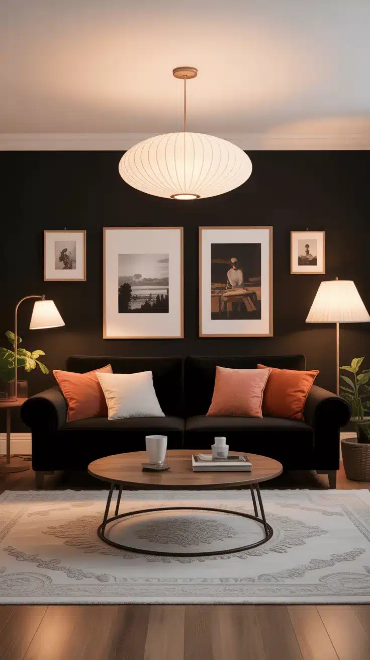 Black Sofa Living Room Decor Ideas
